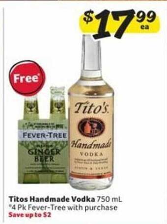 Winn Dixie Titos handmade vodka offer