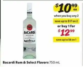 Winn Dixie Bacardí rum & select flavors offer