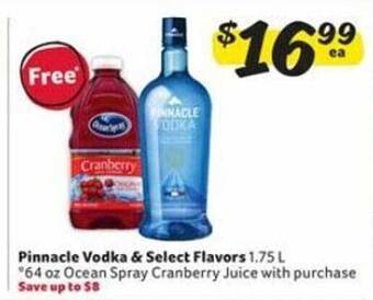 Winn Dixie Pinnacle vodka & select flavors offer