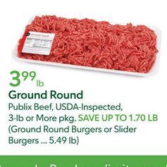 Publix Ground round offer