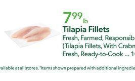 Publix Tilapia fillets offer