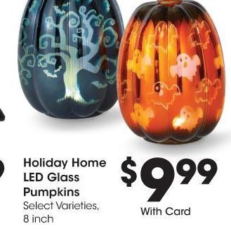 Kroger Holiday home led glass pumpkins offer
