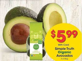Ralphs Simple truth organic avocados offer