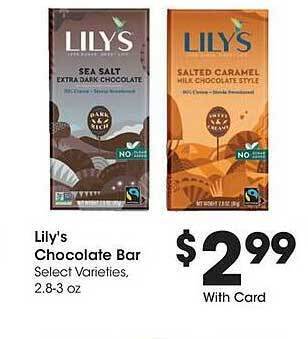 Ralphs Lily's chocolate bar offer