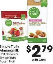 Ralphs Simple truth almondmilk offer
