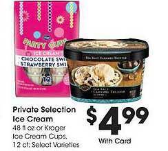 Ralphs Private selection ice cream offer