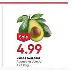 Stater Bros Jumbo avocados offer