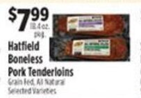 Pioneer Supermarkets Hatfield Boneless Pork Tenderloins offer