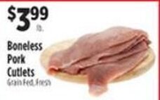 Pioneer Supermarkets Boneless Pork Cutlets offer