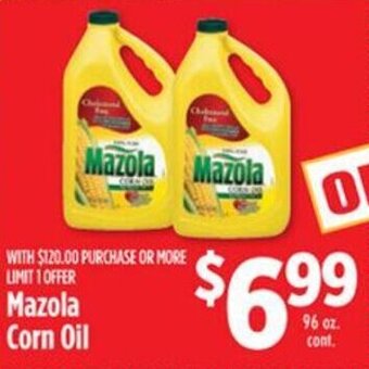 Pioneer Supermarkets Mazola Corn Oil offer
