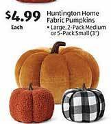 Aldi Huntington home fabric pumpkins offer