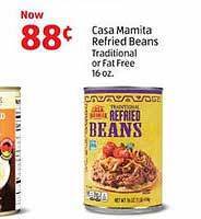 Aldi Casa mamita refried beans traditional or fat free offer