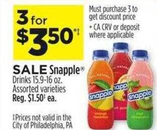 Dollar General Snapple drinks offer