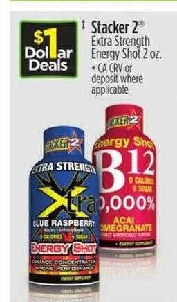 Dollar General Stacker 2 extra strength energy shot offer
