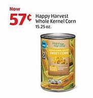 Aldi Happy harvest whole kernel corn offer