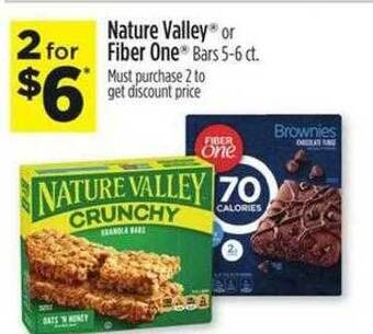 Dollar General Nature valley or fiber one offer