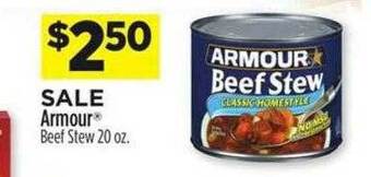 Dollar General Armour beef stew offer