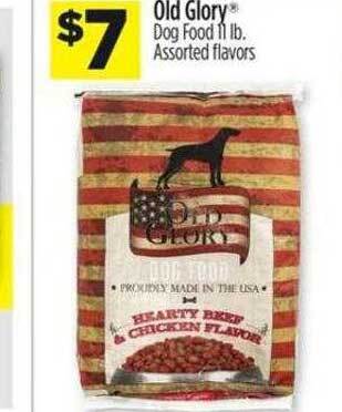 Dollar General Old glory dog food offer