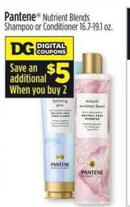 Dollar General Pantene nutrient blends shampoo or conditioner offer