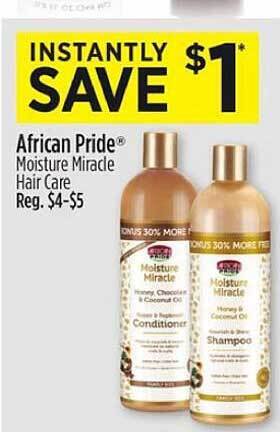 Dollar General African pride moisture miracle hair care offer