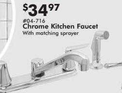 Valu Home Centers Chrome kitchen faucet offer