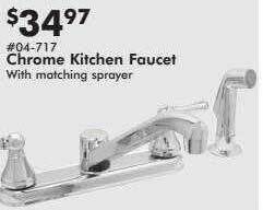 Valu Home Centers Chrome kitchen faucet offer