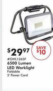 Valu Home Centers 6500 lumen led worklight offer