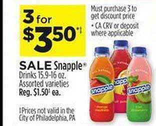 Dollar General Snapple drinks offer