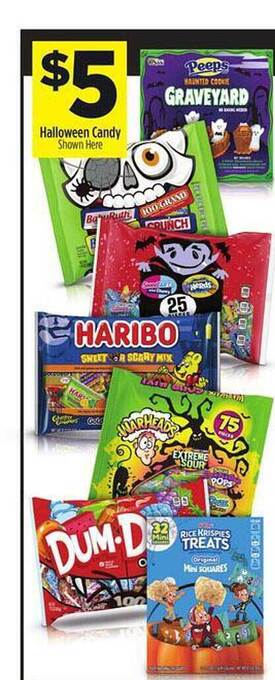 Dollar General Halloween candy shown here offer