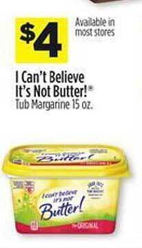 Dollar General I can't believe it's not butter! offer