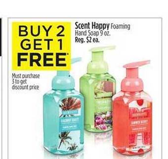 Dollar General Scent happy foaming hand soap offer