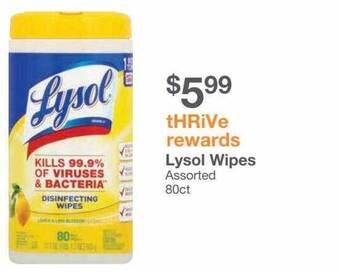 Kinney Drugs Lysol wipes offer