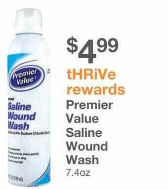 Kinney Drugs Premier value saline wound wash offer