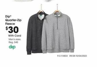 Fred Meyer Dip quarter-zip fleece offer