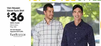Van heusen never tuck shirt
