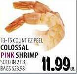 Karns Colossal pink shrimp offer