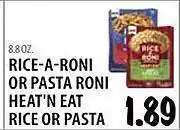 Rice-a-roni or pasta roni heat'n eat rice or pasta