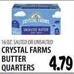 Karns Salted or unsalted crystal farms butter quarters offer