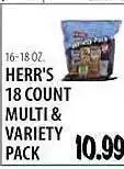 Karns Herr's 18 count multi & variety pack offer