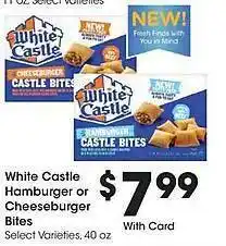 King Soopers White castle hamburger or cheeseburger bites offer