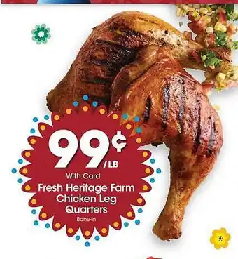 King Soopers Fresh heritage farm chicken leg quarters offer