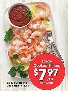 Large cooked shrimp