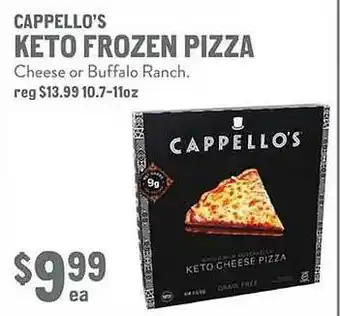 New Seasons Market Cappello's keto frozen pizza offer