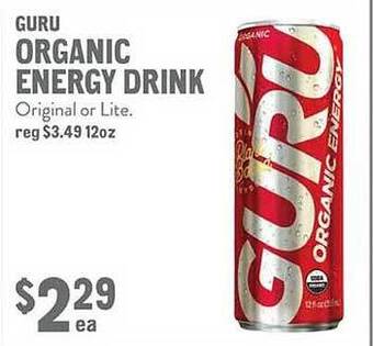 New Seasons Market Guru organic energy drink offer