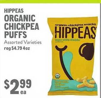 New Seasons Market Hippeas organic chickpea puffs offer