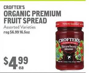 New Seasons Market Crofter's organic premium fruit spread offer