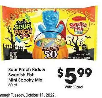 Ralphs Sour patch kids & swedish fish mini spooky mix offer