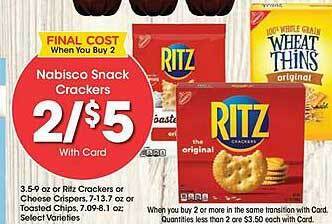 Ralphs Nabisco snack crackers offer