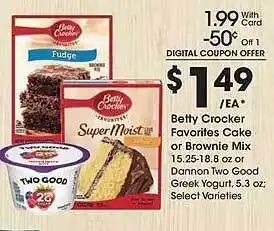 Ralphs Betty crocker favorites cake or brownie mix offer
