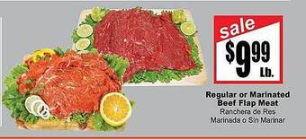 Rancho Markets Regular or marinated beef flap meat offer
